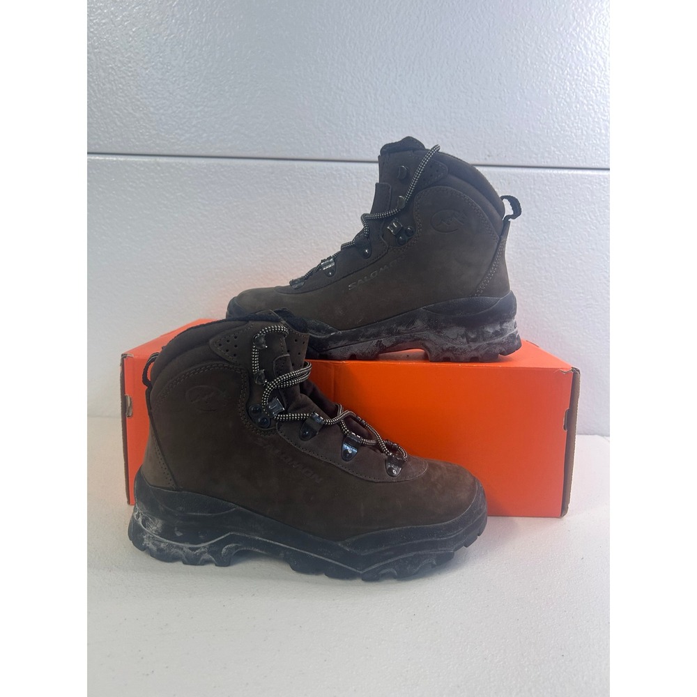 Salomon Hiking Boots Brown Nubuck Mens 5 Womens 6.5 #2849